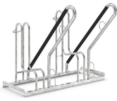 Produktbild von Dreifke® Fahrrad Anlehnparker Holnis | Kratzschutz durch ummantelte Bügel, St... für 2 Fahrräder