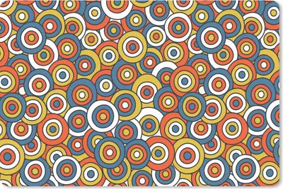 Produktbild von MuchoWow® Mauspad Mousepad Muster - Retro - Kreis 27x18 cm - Mousepads - Maus Mat - Pad - Mausunterlage - Büroartikel - Desk Matten