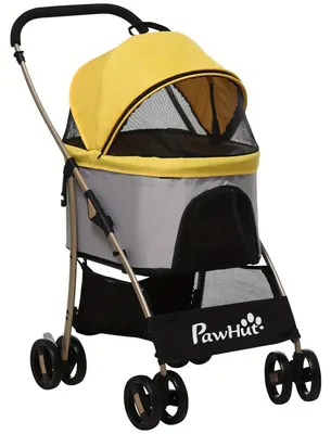 Image de Poussette pour chiens - Chariot pour animaux de compagnie - Poussette pour animaux - Poussette de promenade - Sac de transport - 2 en 1, pliable