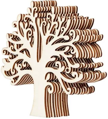 Zdjęcie produktu dla Dekoracje drewniane, 20 sztuk, na Boże Narodzenie i do samodzielnego wykonania, 12 x 12 cm