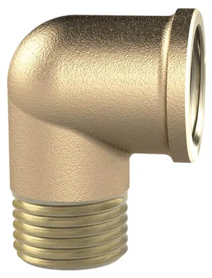 Produktbild von Riegler Winkelstück, 90°, innen/außen, G 3/8, Druck 16 bar, Messing blank