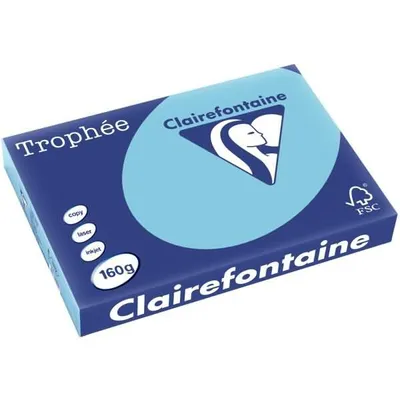 Produktbild von Clairefontaine Trophee 1112C Color Papier Blau 160g/m² DIN-A3 - 250 Blatt
