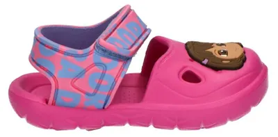 Immagine prodotto di Sandali da spiaggia Dora l'Esploratrice per bambini, adatti a ragazzi e ragazze. Comodi, leggeri e resistenti, perfetti per l'estate, la spiaggia e la piscina. Colore: rosa. Taglia: 29 EU