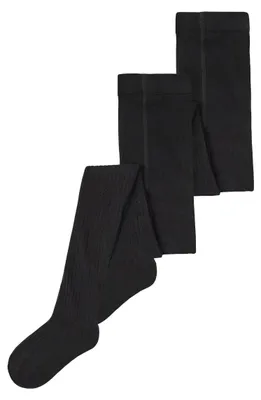 Zdjęcie produktu dla NAME IT, uniseksowe rajstopy dla dzieci, model "nknpantybroek rib 2p noos", kolor: czarny, rozmiar: 110-116 (EU)