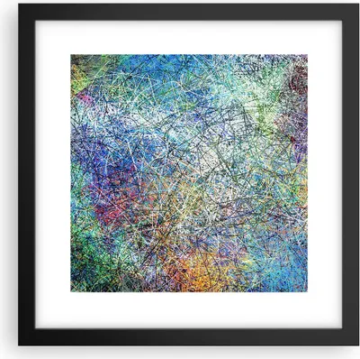 Produktbild von Gerahmtes Poster - Schwarzer Rahmen - Abstraktion modern - 30x30 cm - Wand Bild - Wanddeko - Wandbilder - Kunstposter - Wandposter - Bilderrahmen - Bilder - Kunstdruck - Wandbild - P2BAC30x30-3668