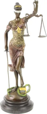 Produktbild von Bronzeskulptur Bronzefigur Die Gerechtigkeitsdame