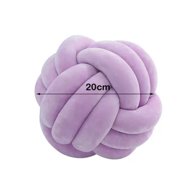 Produktbild von CANDeal 20cm Knotenkissen, Geknotetes Kissen für Sofa, Bett, Dekorat, Zierkissen Knoten, Knoten-Ball-Kissen