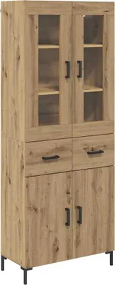 Image de Haut Armoire 2 pcs Chêne artisanal 69,5 x 34 x 180 cm