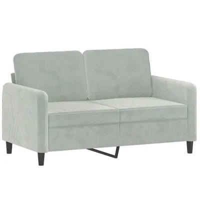 Produktbild von 2-Sitzer-Sofa Hellgrau 120 cm Samt
