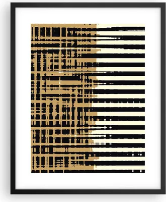 Produktbild von Gerahmtes Poster - Schwarzer Rahmen - Abstraktion Weiß Gürtel - 40x50 cm - Wand Bild - Wanddeko - Wandbilder - Kunstposter - Wandposter - Bilderrahmen - Bilder - Kunstdruck - P2BPA40x50-4857