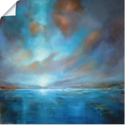 Produktbild von ARTland Poster Blaue Weite Größe: 30x30 cm