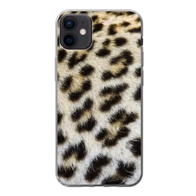 Produktbild von MuchoWow® Handyhülle Schutzhülle Hülle für iPhone 12 mini Nahaufnahme Mantel Leopard Silikon Softcase Handy Hülle - Bild