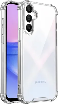 Produktbild von Transparent Hülle für Samsung Galaxy A15 4G / A15 5G, Hybrid Klar Rückseite TPU Bumper Stoßfeste Handyhülle