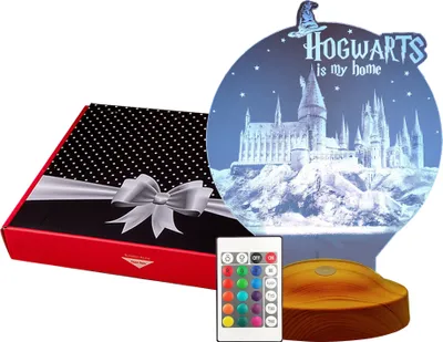Produktbild von 3D  LED Nachttischlampe Hogwarts Harry Potter mehrfarbiges Nachtlicht, Geburtstagsgeschenk, Geschenke für Kinder, Junge, Mädchen