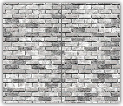 Produktbild von Tulup Glas-Herdabdeckplatte - 2x30x52cm - Glaskeramikkochfeld-Abdeckung Spritzschutz Zweiteilig Backsteinmauer