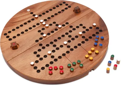 Productafbeelding van Blockade bordspel - Houten speelbord voor 2-4 spelers, Ø 34 cm