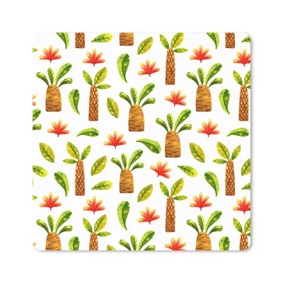 Produktbild von MuchoWow® Mauspad Mousepad Dschungel - Blätter - Palme 20x20 cm - Mousepads - Maus Mat - Pad - Mausunterlage - Desk Mat - Bureauartikeln