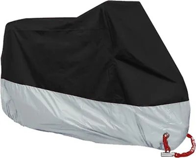 Produktbild von Hochwertige universelle Dreiradabdeckung für Erwachsene, für alle Dreiradfahrräder für den Innen- und Außenbereich (264,2 x 110 x 124,5 cm) (Schwarz & Silber, 210D)