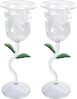 Produktbild von Rose Weinglas romantisches Valentinstag Geschenk für Weintrinker im 2er-Set