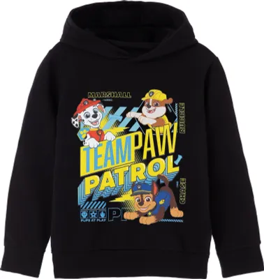 Immagine prodotto di Paw Patrol - Maglia con cappuccio "Team" per bambini NS7624 (104) (Nero)