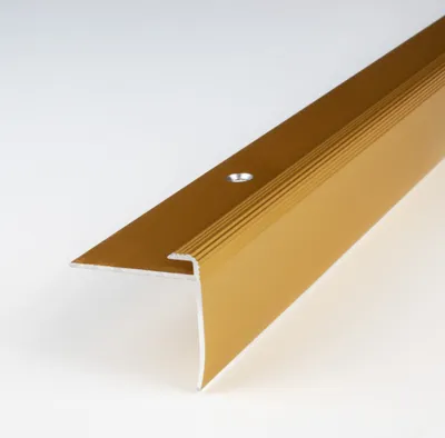 Produktbild von PROVISTON | Einschubprofil | Aluminium eloxiert | Goldfarbig | Breite 30 mm | Höhe 24 mm | Länge 1000 mm | Gebohrt | Abschlussprofil | Einfassprofil | Abschlussleiste | Bodenprofil | 1 Stück