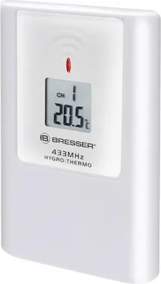 Produktbild von Bresser Optics 7009995, Draußen, Temperatur- & Feuchtigkeitssensor, Freistehend, Kabellos, 3 Kanäle, °C
