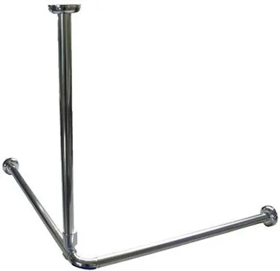 Produktbild von Stropný držiak pre koľajničky na sprchové závesy ALU strieborný lesklý 55 cm