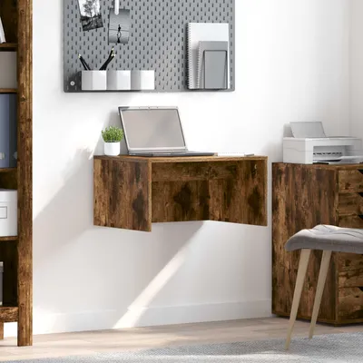 Produktbild von "Schlussverkauf" Wandtisch 1 Person - Computertisch Bürotisch - Geräucherte Eiche 60x45x30 cm Holzwerkstoff  C17317