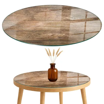Produktbild von Glasplatte Tisch – Esstischplatte Glas – Tischplatte Glas – Glasarbeitsplatte Tisch – Glasplatte Esstisch – Pflegeleicht – Witterungsbeständig – fi50 cm – Der Aufbau von Holzbrettern
