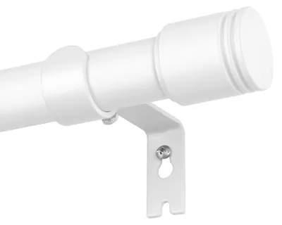 Image de Barre de rideau réglable avec embouts cylindriques - Longueur de 80 à 218 cm