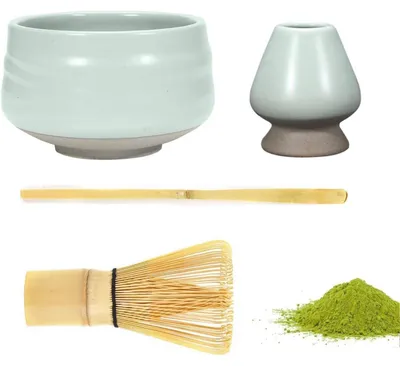 Immagine prodotto di Set per il matcha, confezione regalo, 4 pezzi, Vetroceramica e bambù