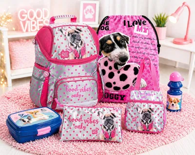 Immagine prodotto di Zaino per cani 6 in 1, zaino scolastico, zainetto per bambine, per le classi 1-3