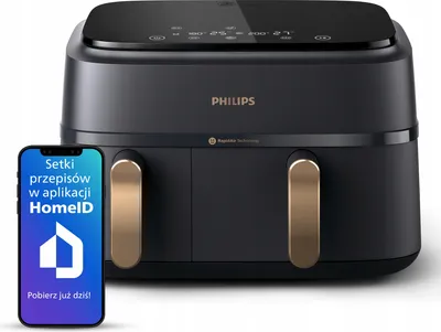 Produktbild von Fettfreie Friteuse Philips Rapid Air 9L 2 Schubladen Touchscreen