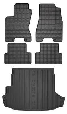 Zdjęcie produktu dla Dywaniki gumowe + mata bagażnika do Nissan X-Trail II T31 2008-2013 (SUV) – czarne, dopasowane – Wielganizator SolidPRO