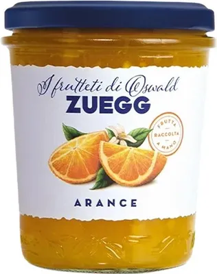 Produktbild von Zuegg Orangenmarmelade Arance 320g - Italienischer Fruchtaufstrich - Natürlich & Ohne Farb- & Konservierungsstoffe - Perfekt zu Käse & Dessert