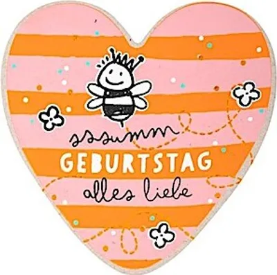 Produktbild von Grußkarte happy hearts »13« \sssumm Geburtstag alles Liebe\" in Herzform"