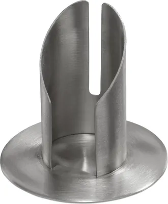 Produktbild von INNA-GLAS Kerzenhalter Messing Constance, für Kerzen ca. Ø4cm, vernickelt, matt gebürstet, Silber, 8cm, Ø9cm - Kerzenständer