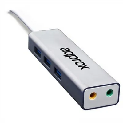 Immagine prodotto di Scheda audio esterna circa! APPUSB51HUB USB 3.0 3,5 mm Grigio