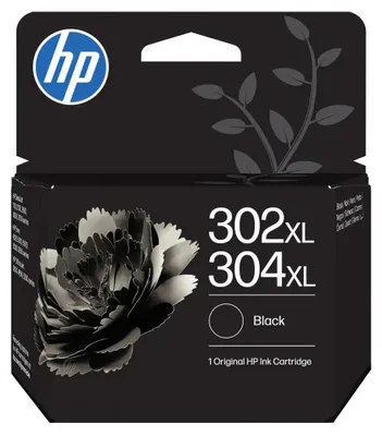 Obrázok produktu pre HP Čierna originálna atramentová kazeta 302XL/304XL, Vysoký (XL) výnos, Čierna, 1 kusov, 300 strany, Balenie po jednom kuse