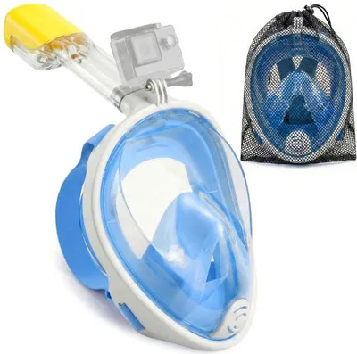 Immagine prodotto di Maschera da snorkeling Maschera subacquea a 180° con supporto per action camera S/M blu