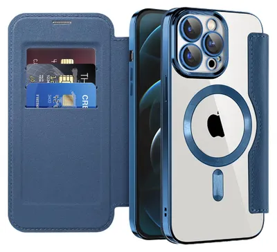 Zdjęcie produktu dla Techsuit - SmartMag Book etui na iPhone 12 Pro Max - niebieskie