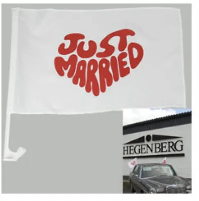 Produktbild von Autoflagge Just Married 2 Stück