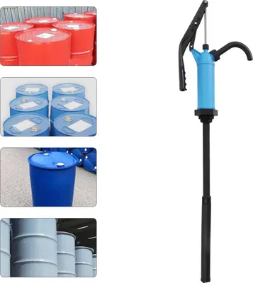 Obrázek produktu pro Sudové čerpadlo - Ruční - Pro sudy o objemu 19-208 l - Klika/ruční páka - Pro čerpací stanice a staveniště - Modrá barva