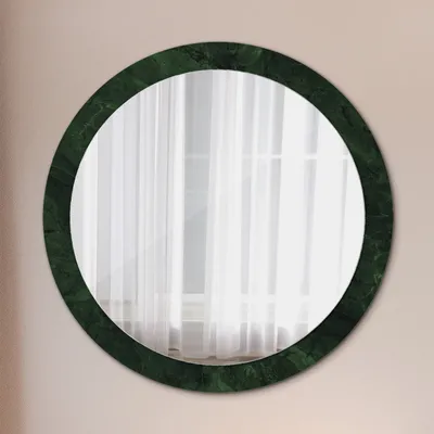Obrázok produktu pre Ø90cm Moderné zrkadlo - nástenné zrkadlo na stenu - spálňa - zelený mramor