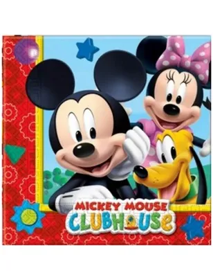 Obrázek produktu pro Párty ubrousky myšák MICKEY MOUSE - 33x33 cm - 20 ks