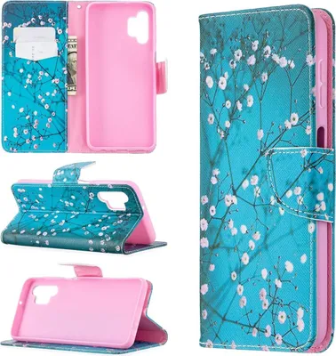 Produktbild von König Design Hülle kompatibel mit Samsung Galaxy A32 5G Kunstleder Handyhülle - Handy Case Blau