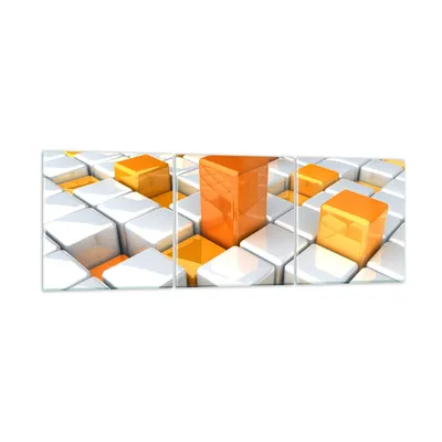 Produktbild von Bilder auf glas - Abstrakt computer grafik struktur - 90x30cm - Glasbilder - Wandbilder - Kunstdruck - zum Aufhängen bereit - Wanddekoration aus Glas - Glas Bilder - Wandbild auf Glas - GCA90x30-2530