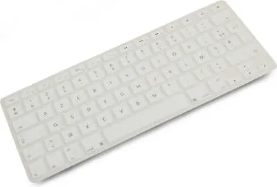 Produktbild von System-S Silikon Tastaturschutz Tastaturabdeckung AZERTY Französische Tastatur Abdeckung Schutz für MacBook Pro 13 Zoll 15 Zoll 17 Zoll iMac MacBook Air 13 Zoll in Weiß