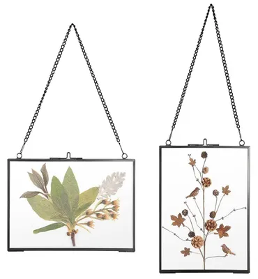 Immagine prodotto di Set di 2 cornici per foto, vetro e metallo, dimensioni 13x18 cm, colore nero