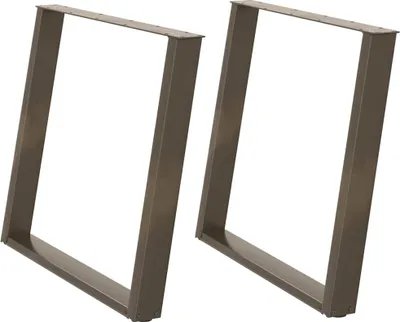 Immagine prodotto di vidaXL Gambe del tavolo da pranzo a U 2 pz. Acciaio naturale 100x(72-73) cm Acciaio